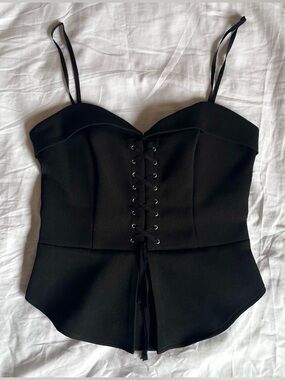 Lace Up Cami Flared Top